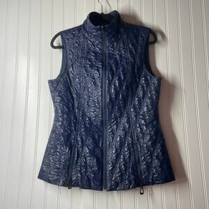 600 West Women’s Navy Blue Full Zipped Adjustable Vest Size Small